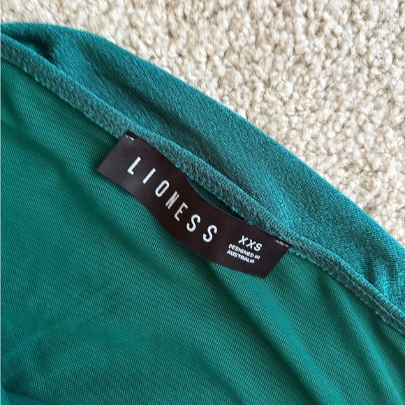 Lioness princess Polly green asymmetrical one shoulder mini ruched dress Xxs - Picture 7 of 16